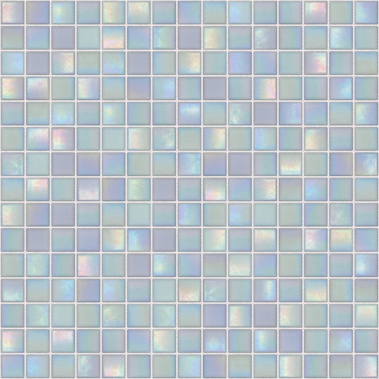 The Mosaic Factory Amsterdam Mozaiek Tegel Vierkant - Licht Blauw Glas Parelmoer Serie 322x322 mm