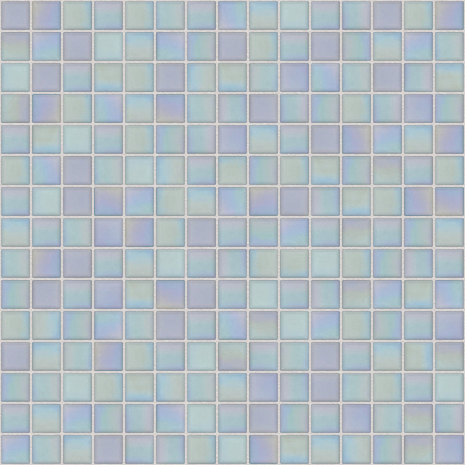 The Mosaic Factory Amsterdam Mozaiek Tegel Vierkant - Licht Blauw Glas Parelmoer Serie 322x322 mm