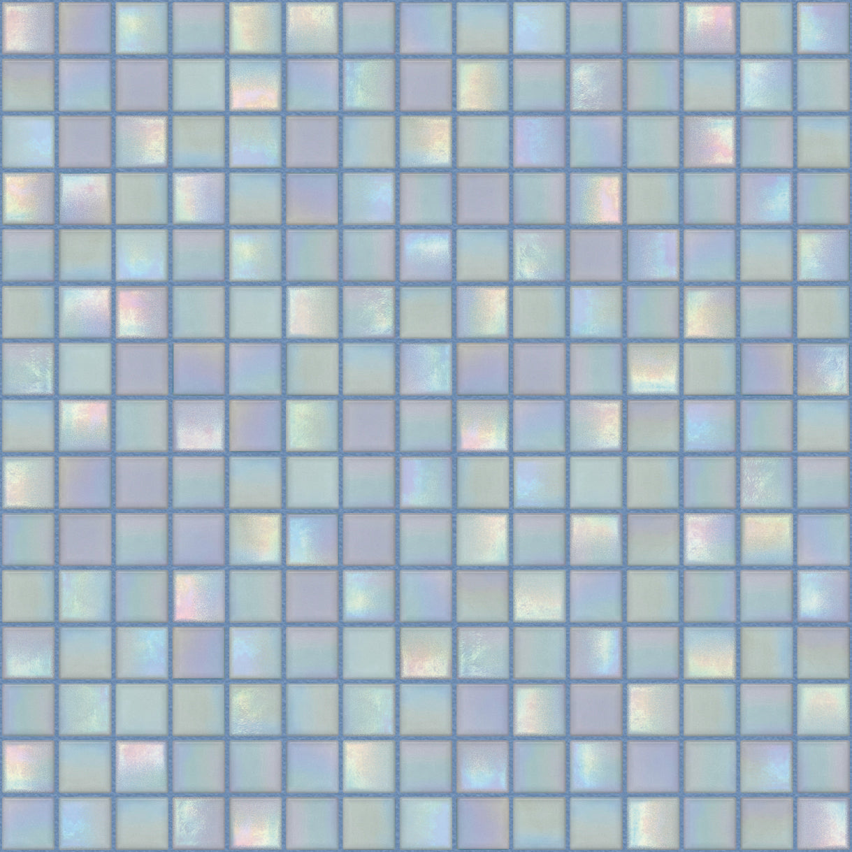 The Mosaic Factory Amsterdam Mozaiek Tegel Vierkant - Licht Blauw Glas Parelmoer Serie 322x322 mm