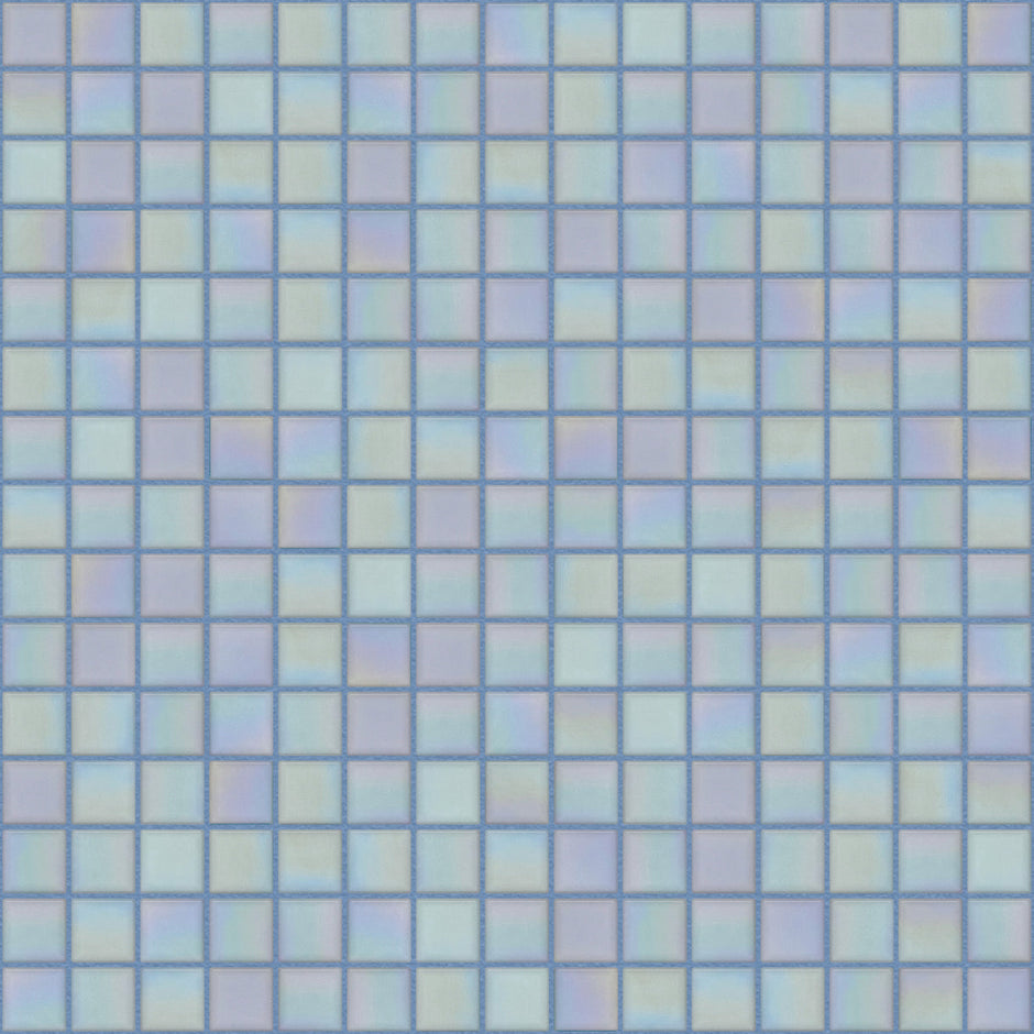 The Mosaic Factory Amsterdam Mozaiek Tegel Vierkant - Licht Blauw Glas Parelmoer Serie 322x322 mm