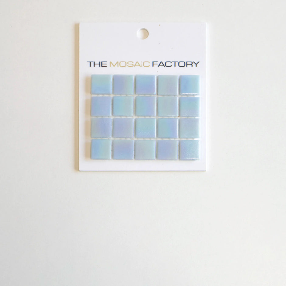 The Mosaic Factory Amsterdam Mozaiek Tegel Vierkant - Licht Blauw Glas Parelmoer Serie 322x322 mm