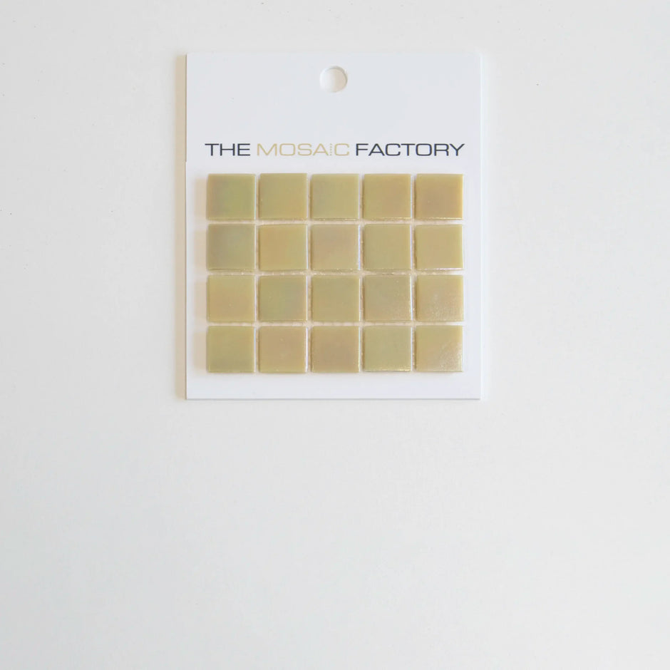 The Mosaic Factory Amsterdam Mozaiek Tegel Vierkant - Licht Creme Glas Parelmoer Serie 322x322 mm