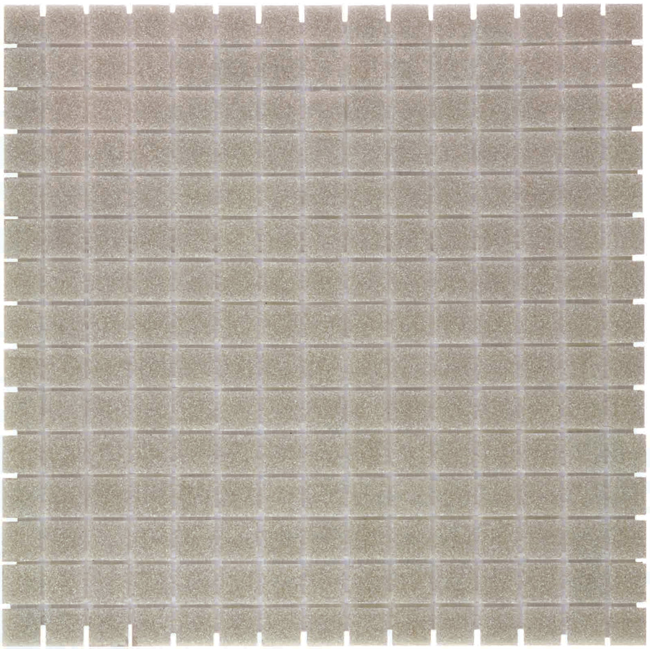 The Mosaic Factory Amsterdam Mozaiek Tegel Vierkant - Licht Grijs Glas Basic 322x322 mm