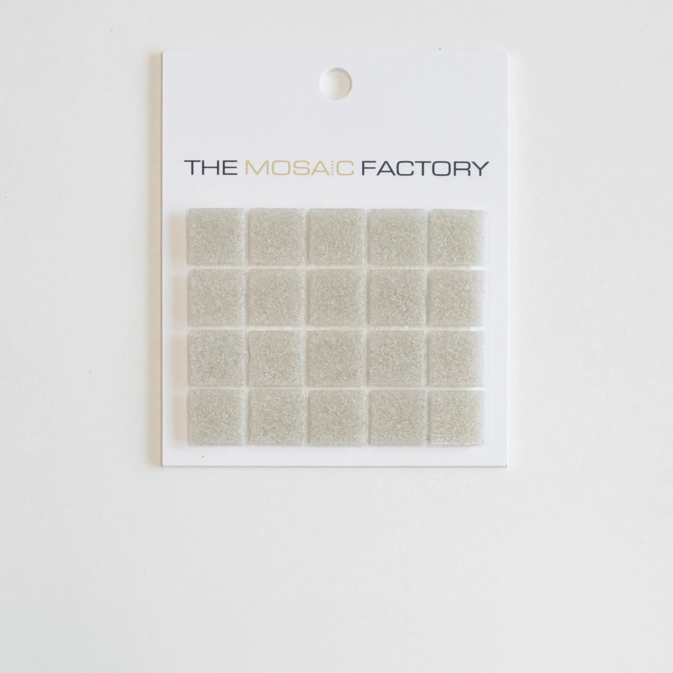 The Mosaic Factory Amsterdam Mozaiek Tegel Vierkant - Licht Grijs Glas Basic 322x322 mm