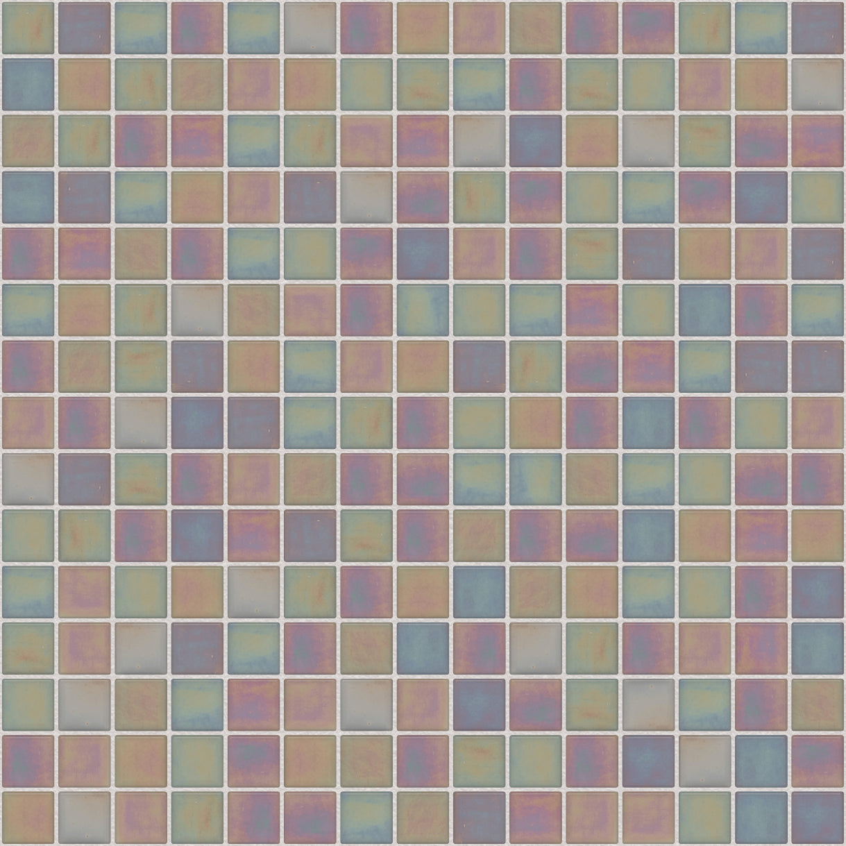 The Mosaic Factory Amsterdam Mozaiek Tegel Vierkant - Licht Grijs Glas Parelmoer Serie 322x322 mm