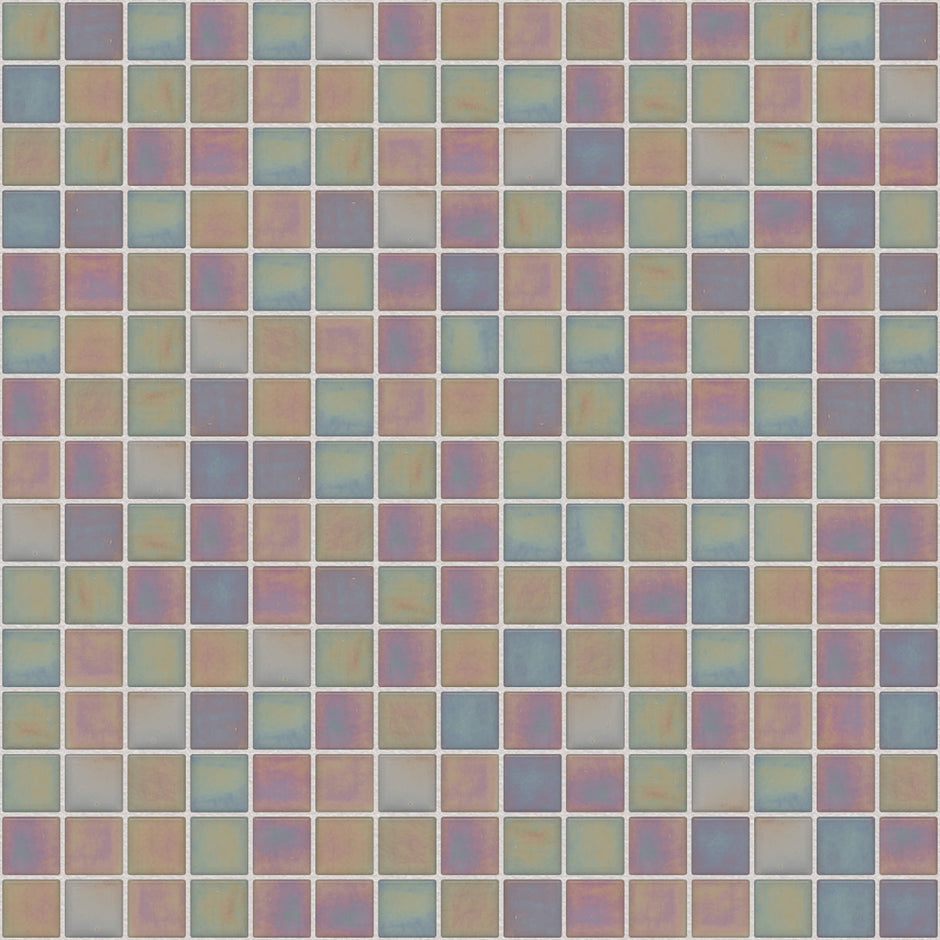 The Mosaic Factory Amsterdam Mozaiek Tegel Vierkant - Licht Grijs Glas Parelmoer Serie 322x322 mm