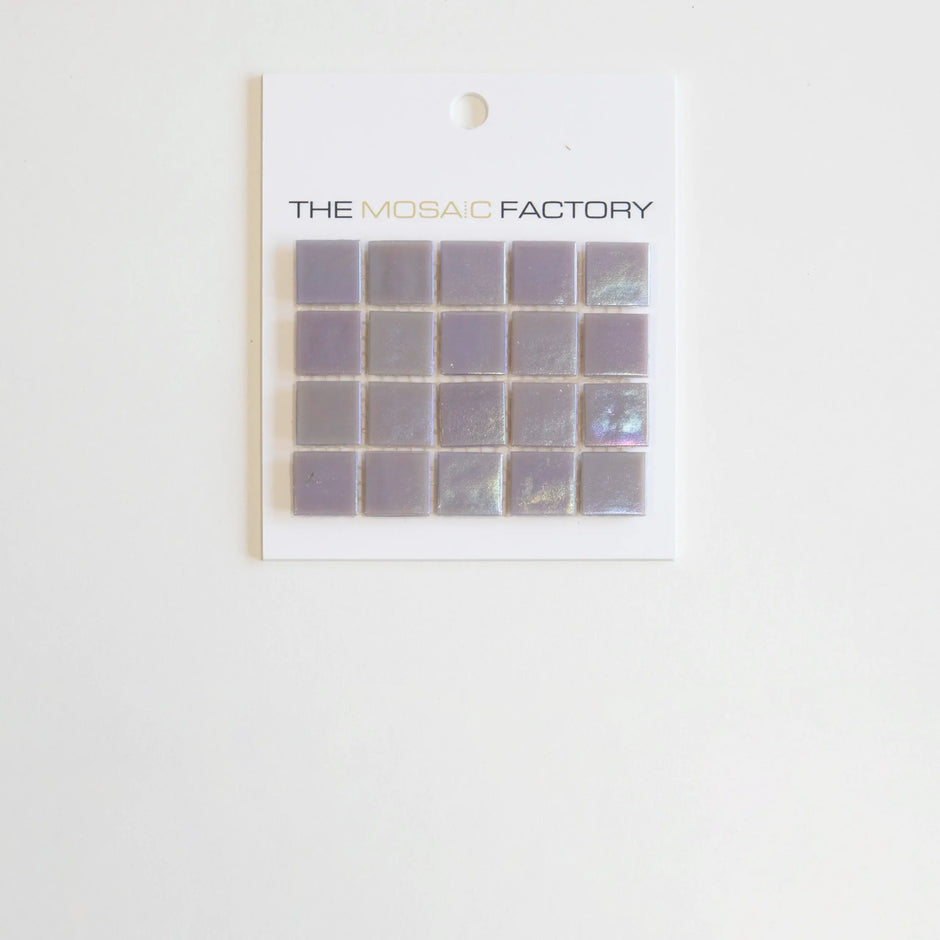 The Mosaic Factory Amsterdam Mozaiek Tegel Vierkant - Licht Grijs Glas Parelmoer Serie 322x322 mm