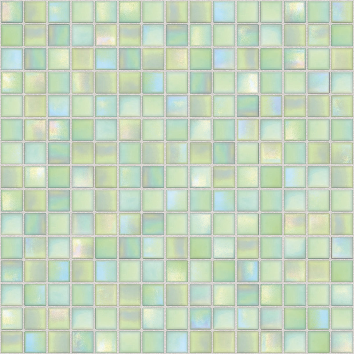 The Mosaic Factory Amsterdam Mozaiek Tegel Vierkant - Licht Groen Glas Parelmoer Serie 322x322 mm