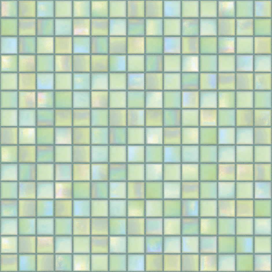 The Mosaic Factory Amsterdam Mozaiek Tegel Vierkant - Licht Groen Glas Parelmoer Serie 322x322 mm