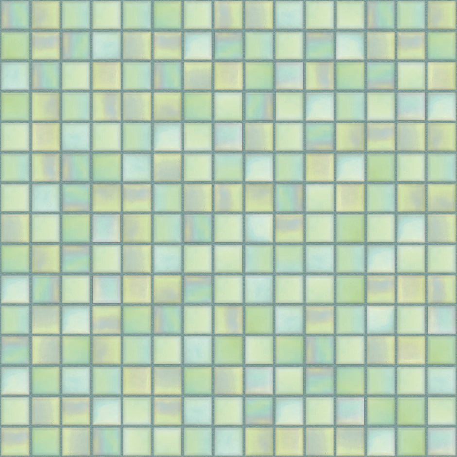 The Mosaic Factory Amsterdam Mozaiek Tegel Vierkant - Licht Groen Glas Parelmoer Serie 322x322 mm