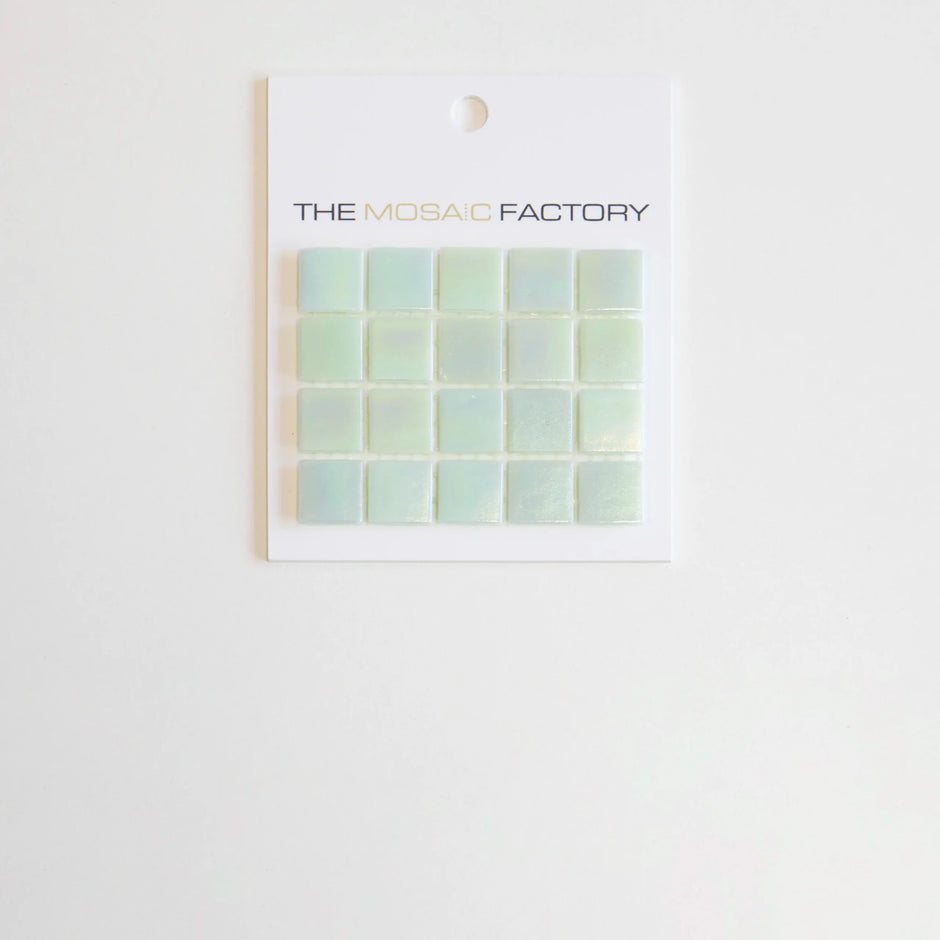 The Mosaic Factory Amsterdam Mozaiek Tegel Vierkant - Licht Groen Glas Parelmoer Serie 322x322 mm