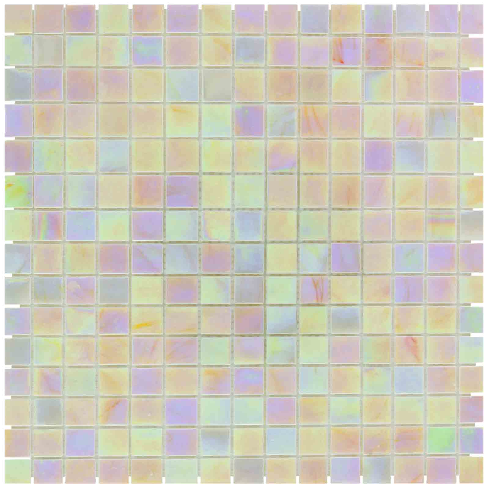 The Mosaic Factory Amsterdam Mozaiek Tegel Vierkant - Licht Roze Glas Parelmoer Serie 322x322 mm