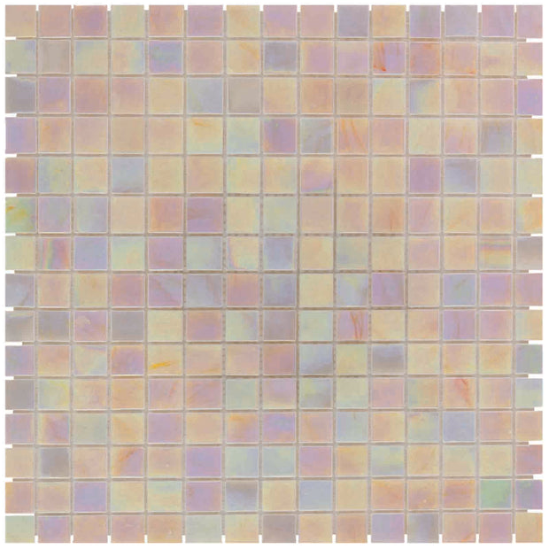 The Mosaic Factory Amsterdam Mozaiek Tegel Vierkant - Licht Roze Glas Parelmoer Serie 322x322 mm