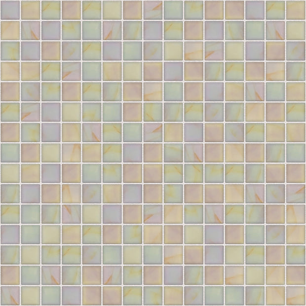 The Mosaic Factory Amsterdam Mozaiek Tegel Vierkant - Licht Roze Glas Parelmoer Serie 322x322 mm