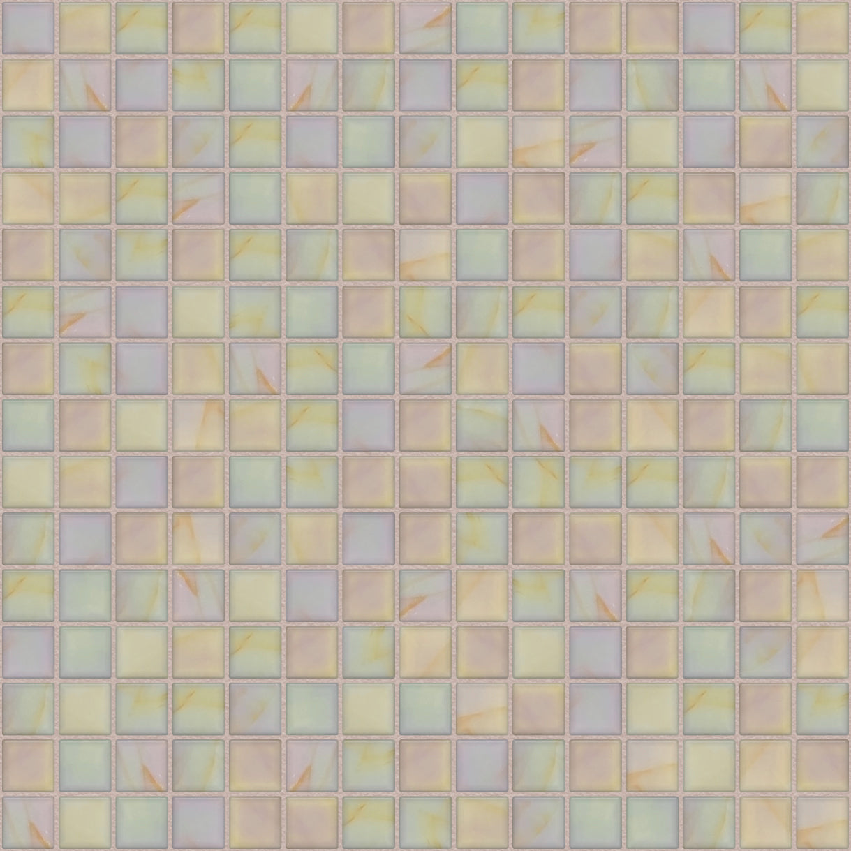 The Mosaic Factory Amsterdam Mozaiek Tegel Vierkant - Licht Roze Glas Parelmoer Serie 322x322 mm