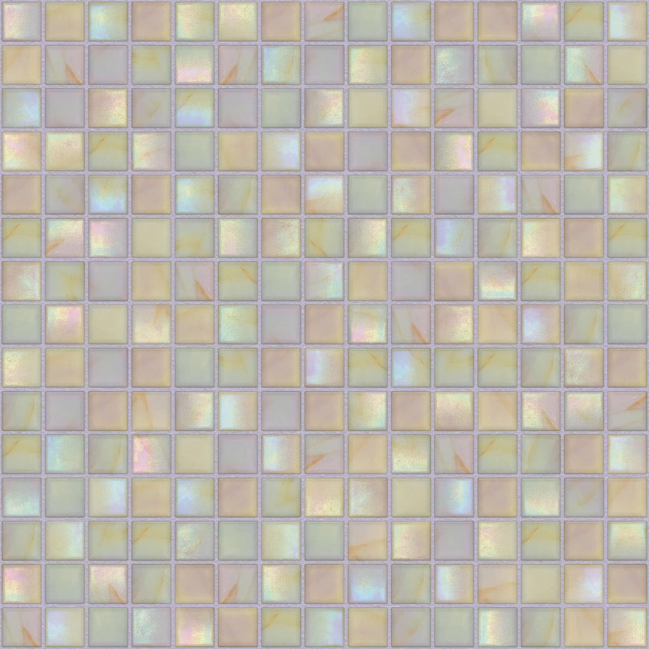 The Mosaic Factory Amsterdam Mozaiek Tegel Vierkant - Licht Roze Glas Parelmoer Serie 322x322 mm