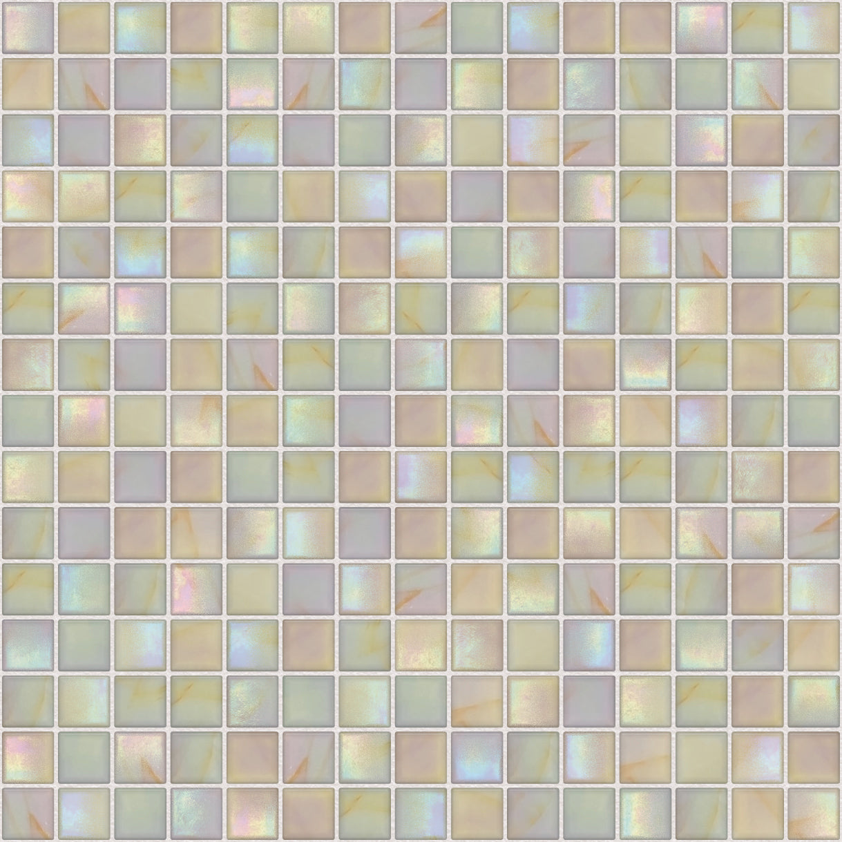The Mosaic Factory Amsterdam Mozaiek Tegel Vierkant - Licht Roze Glas Parelmoer Serie 322x322 mm