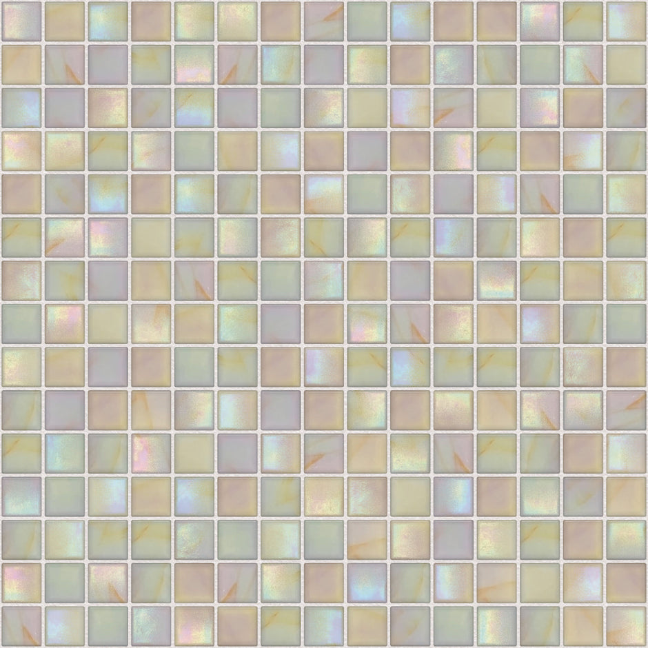 The Mosaic Factory Amsterdam Mozaiek Tegel Vierkant - Licht Roze Glas Parelmoer Serie 322x322 mm