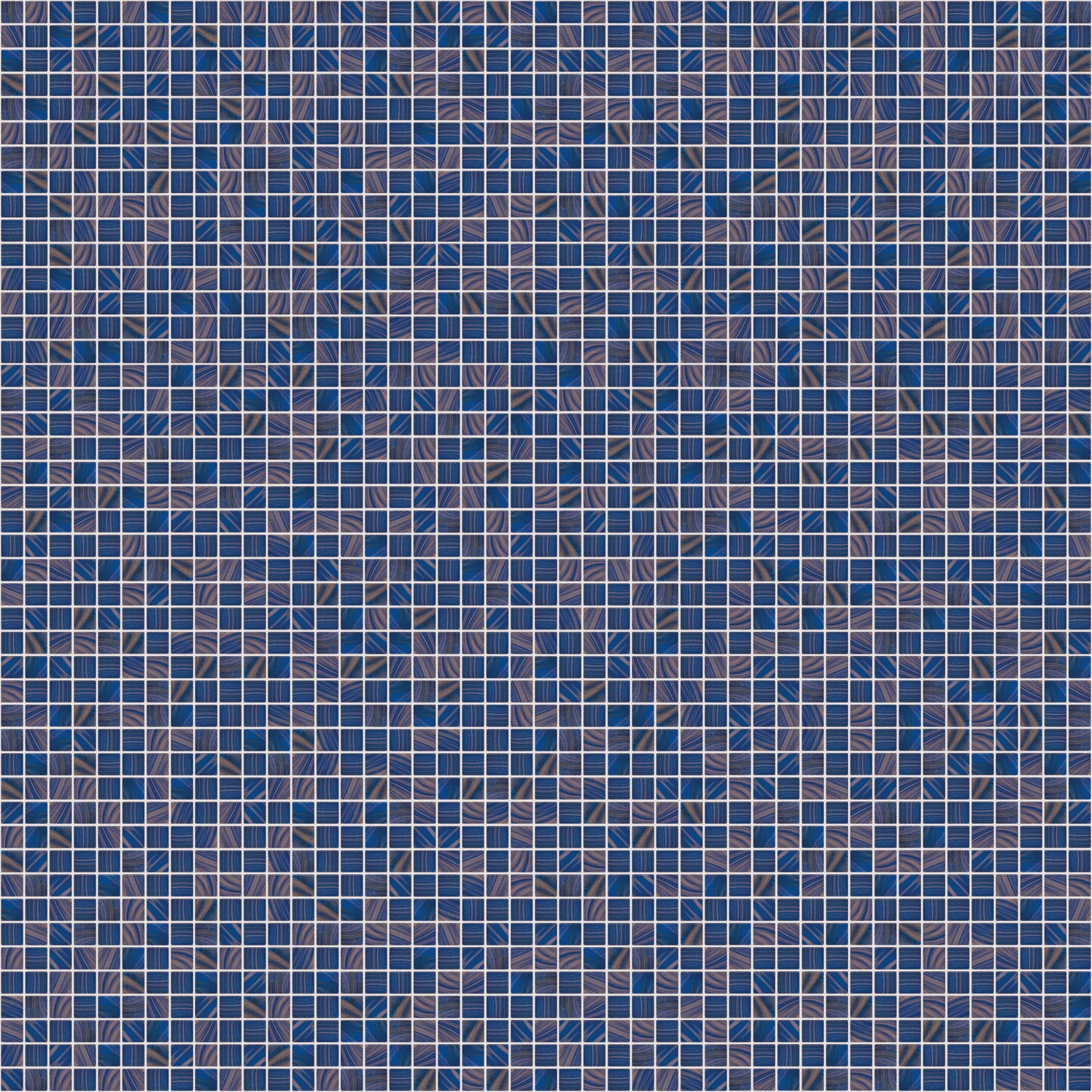 The Mosaic Factory Amsterdam Mozaiek Tegel Vierkant - Midden Blauw Glas Goud Serie 322x322 mm