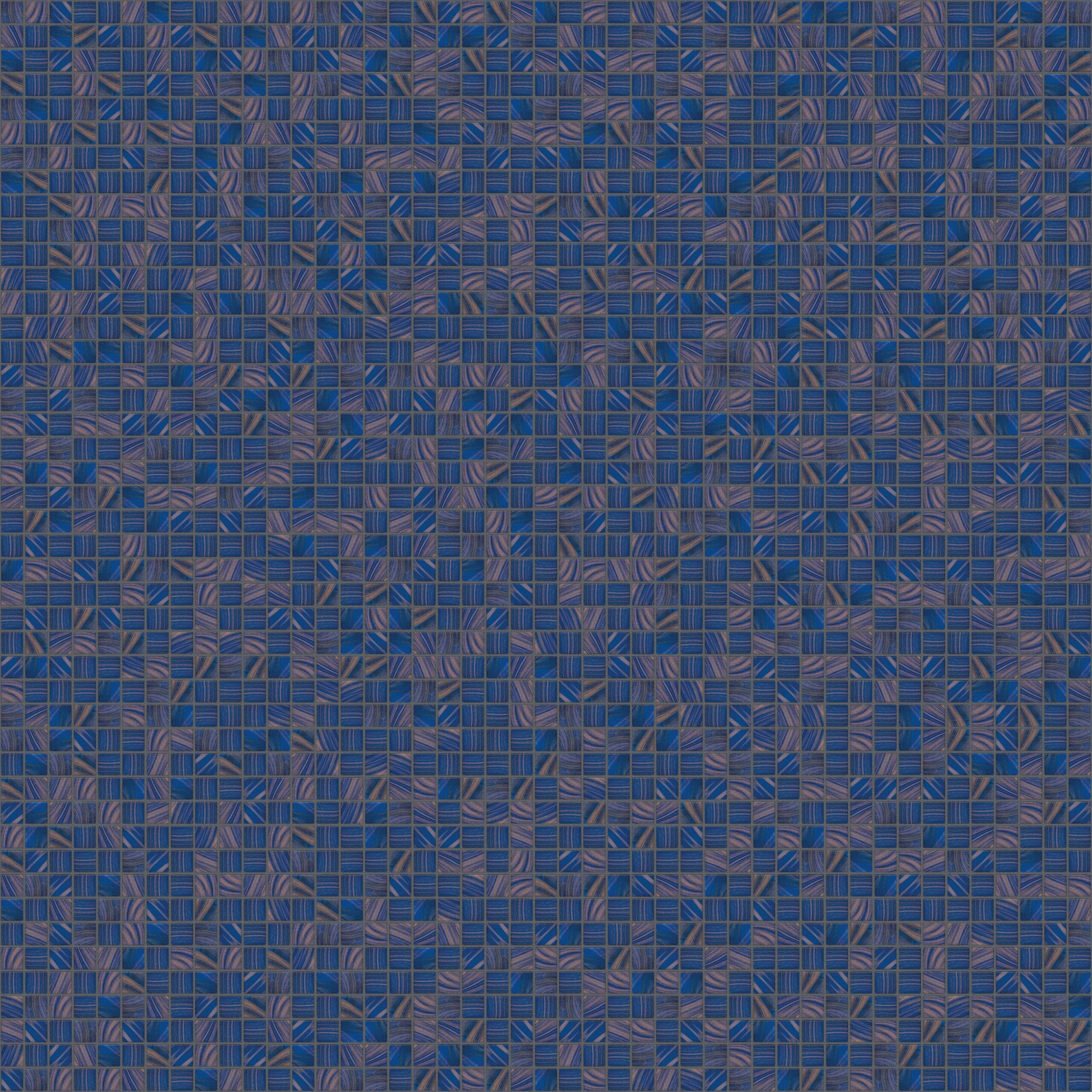 The Mosaic Factory Amsterdam Mozaiek Tegel Vierkant - Midden Blauw Glas Goud Serie 322x322 mm