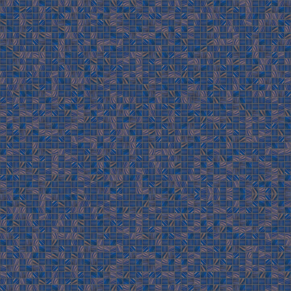 The Mosaic Factory Amsterdam Mozaiek Tegel Vierkant - Midden Blauw Glas Goud Serie 322x322 mm