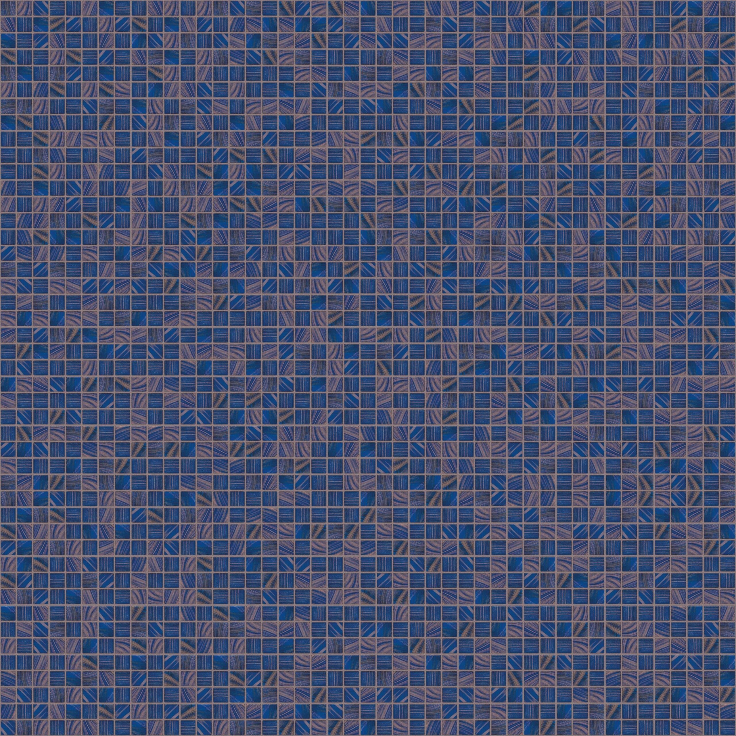 The Mosaic Factory Amsterdam Mozaiek Tegel Vierkant - Midden Blauw Glas Goud Serie 322x322 mm