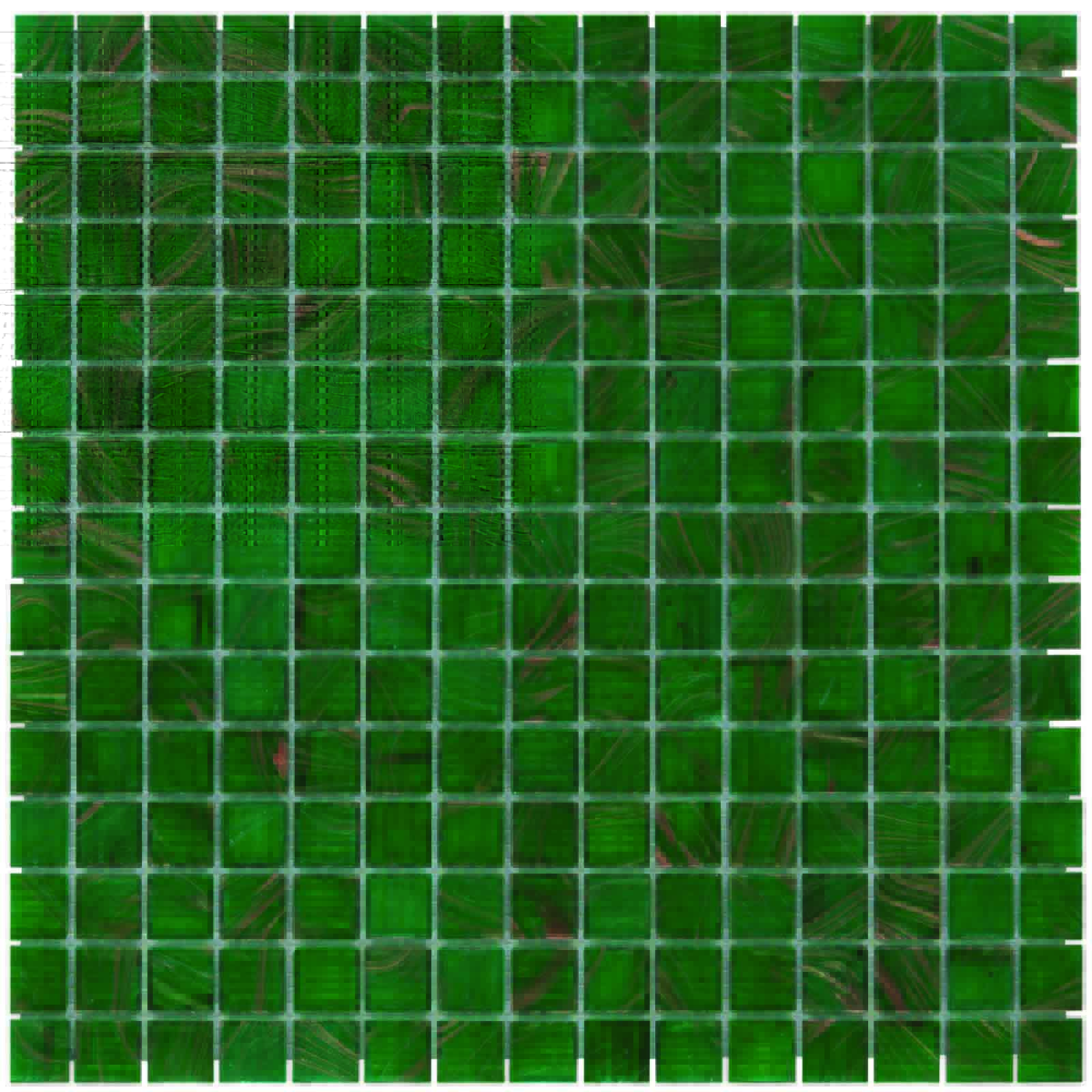 The Mosaic Factory Amsterdam Mozaiek Tegel Vierkant - Midden Groen Glas Goud Serie 322x322 mm