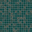 The Mosaic Factory Amsterdam Mozaiek Tegel Vierkant - Midden Groen Glas Goud Serie 322x322 mm
