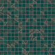 The Mosaic Factory Amsterdam Mozaiek Tegel Vierkant - Midden Groen Glas Goud Serie 322x322 mm