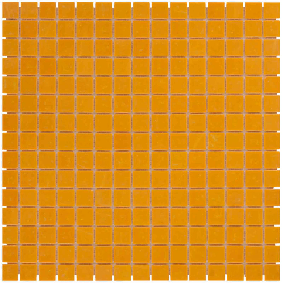 The Mosaic Factory Amsterdam Mozaiek Tegel Vierkant - Oranje Glas Basic 322x322 mm