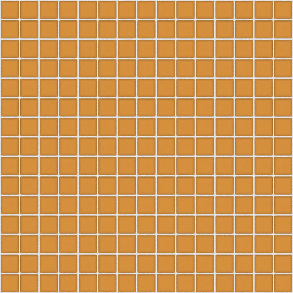 The Mosaic Factory Amsterdam Mozaiek Tegel Vierkant - Oranje Glas Basic 322x322 mm
