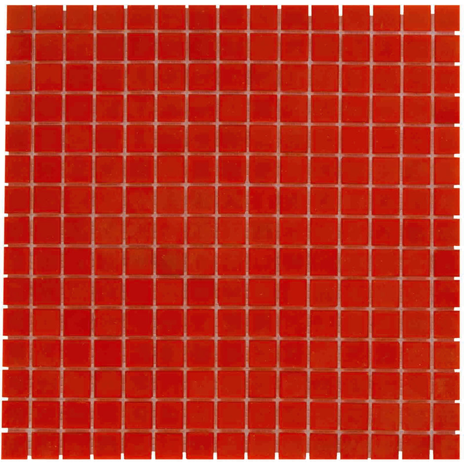 The Mosaic Factory Amsterdam Mozaiek Tegel Vierkant - Red Glas Basic 322x322 mm