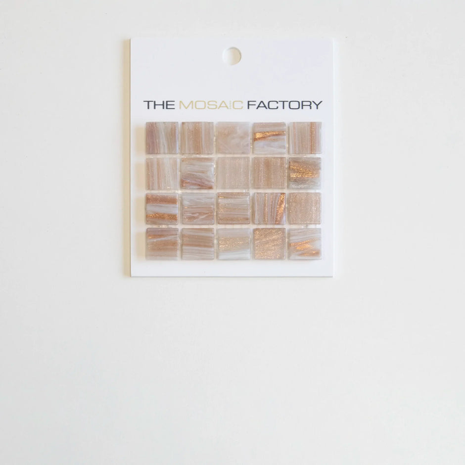 The Mosaic Factory Amsterdam Mozaiek Tegel Vierkant - Roos Glas Goud Serie 322x322 mm