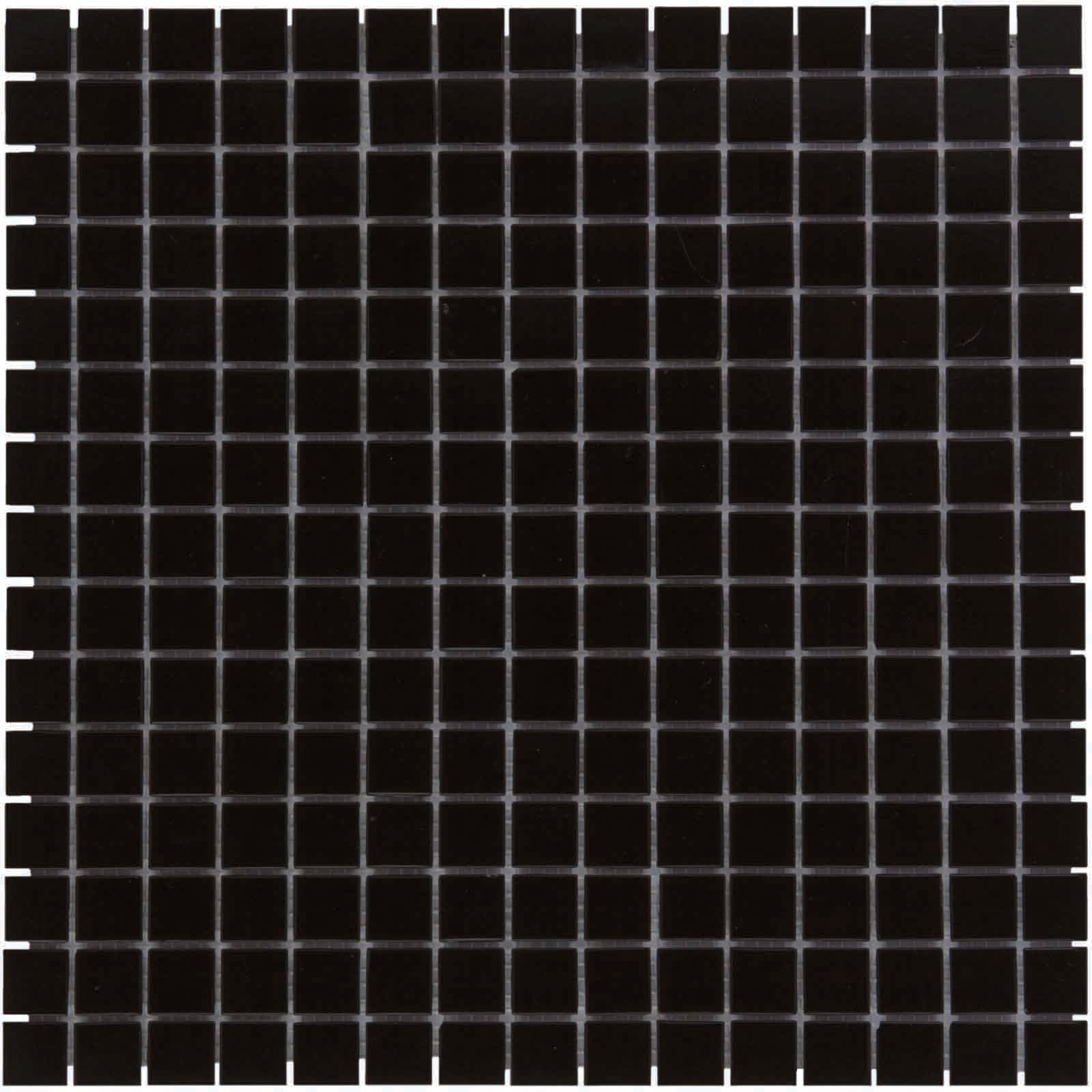 The Mosaic Factory Amsterdam Mozaiek Tegel Vierkant - Super Zwart Glas Basic 322x322 mm