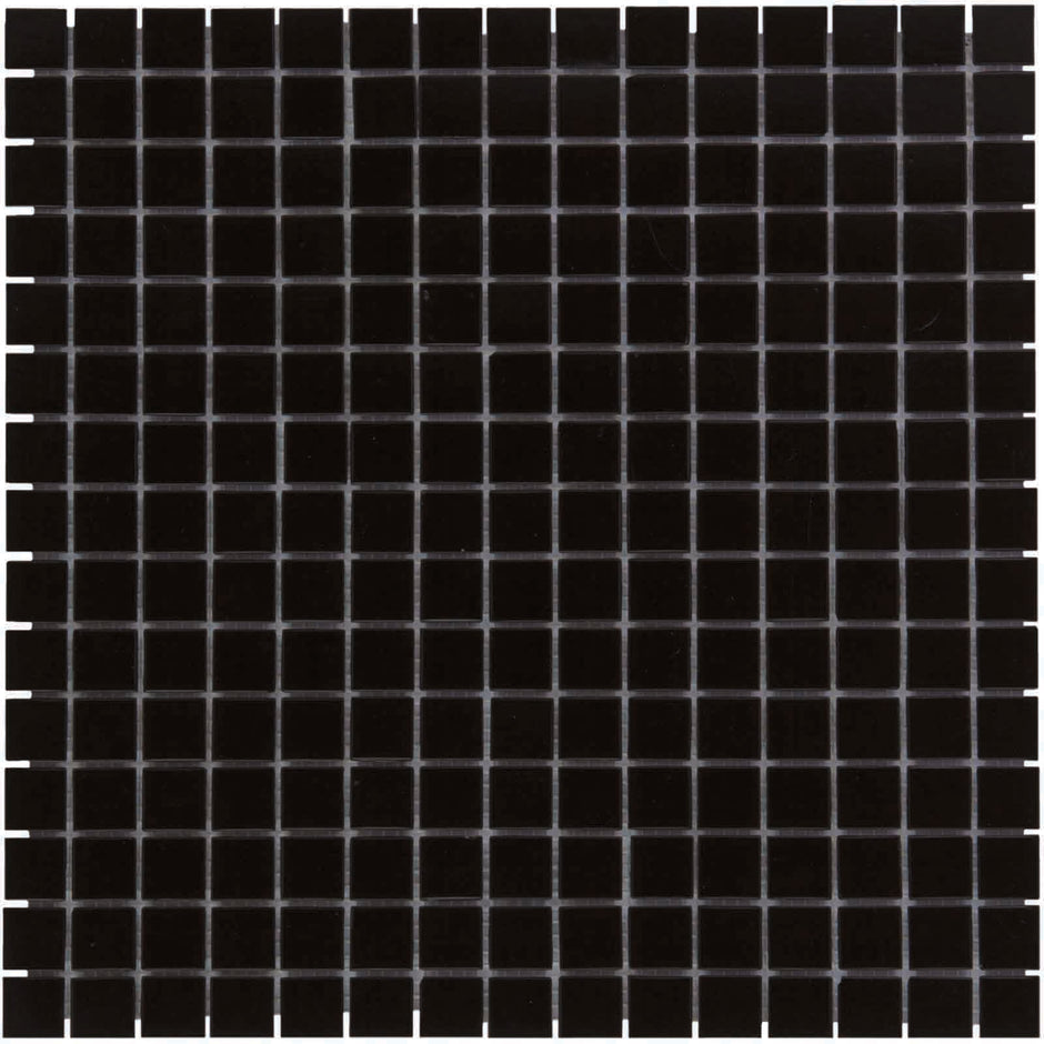The Mosaic Factory Amsterdam Mozaiek Tegel Vierkant - Super Zwart Glas Basic 322x322 mm