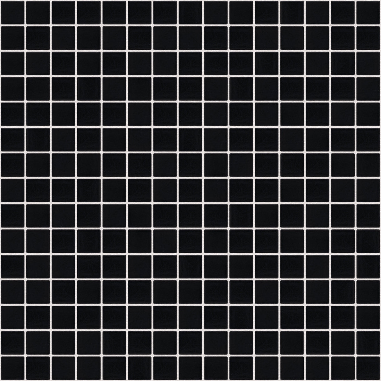The Mosaic Factory Amsterdam Mozaiek Tegel Vierkant - Super Zwart Glas Basic 322x322 mm