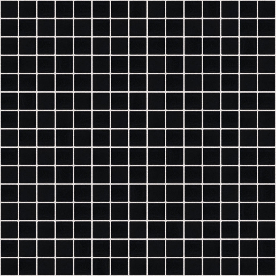 The Mosaic Factory Amsterdam Mozaiek Tegel Vierkant - Super Zwart Glas Basic 322x322 mm