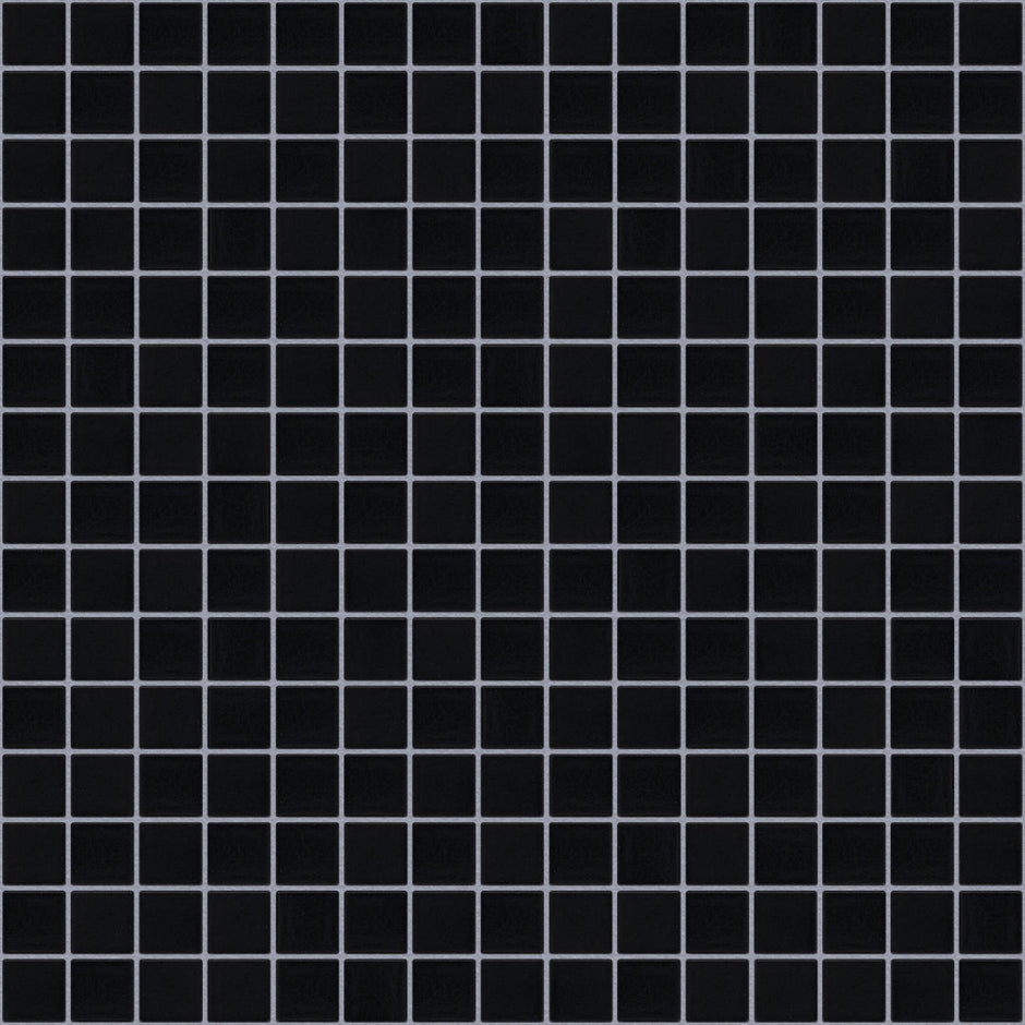 The Mosaic Factory Amsterdam Mozaiek Tegel Vierkant - Super Zwart Glas Basic 322x322 mm