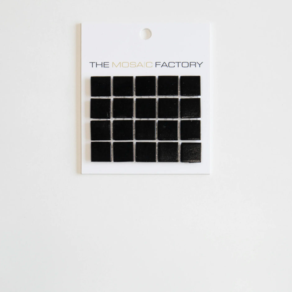 The Mosaic Factory Amsterdam Mozaiek Tegel Vierkant - Super Zwart Glas Basic 322x322 mm