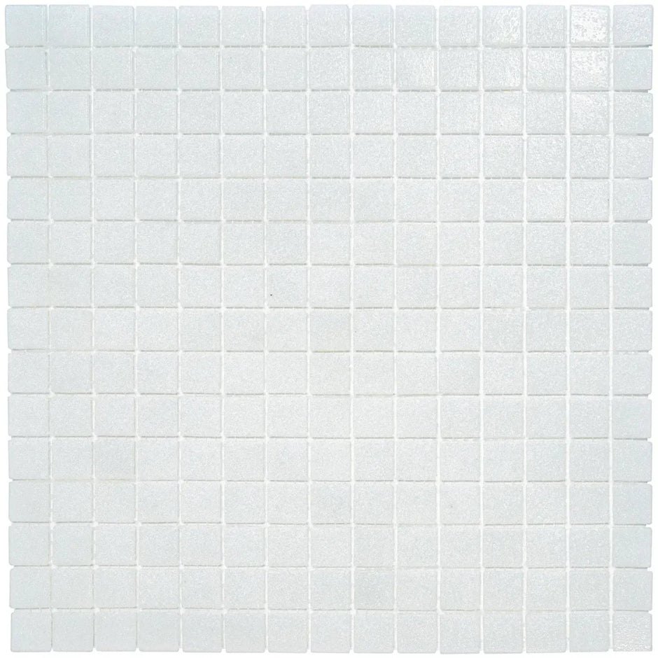 The Mosaic Factory Amsterdam Mozaïek Tegel Vierkant - Wit Vierkant Kwartsglas, 322x322 mm