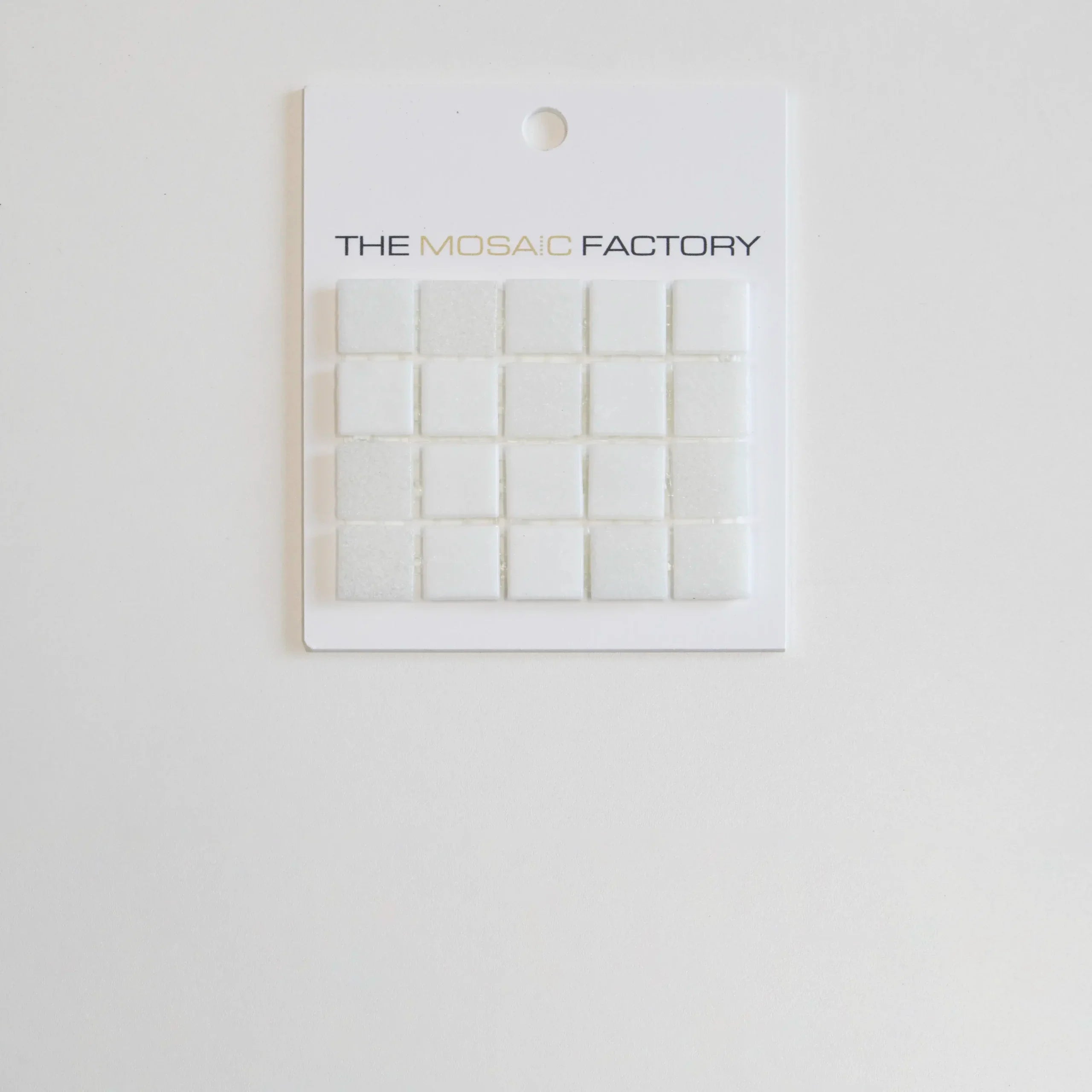 The Mosaic Factory Amsterdam Mozaiek Tegel Vierkant - Witte Mix Glas Basic 322x322 mm