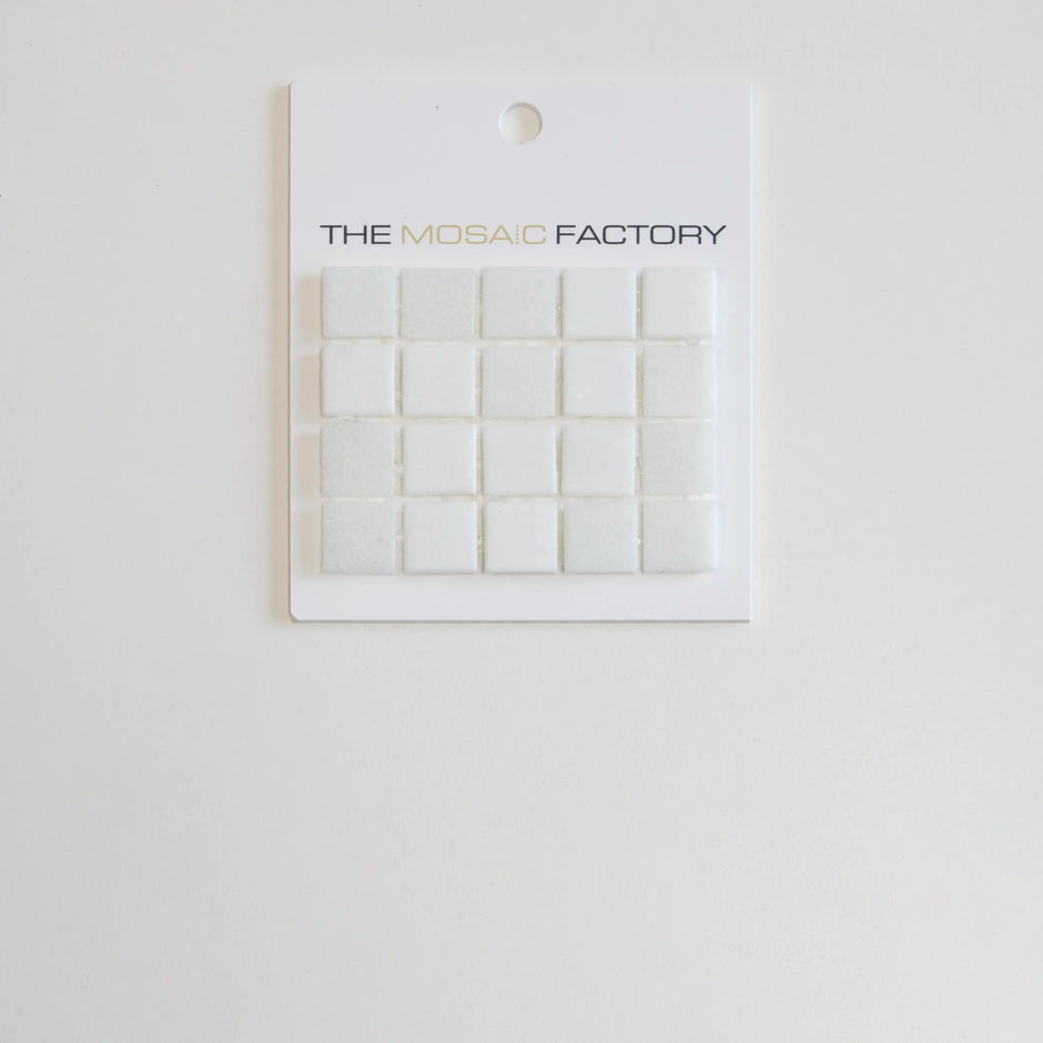 The Mosaic Factory Amsterdam Mozaiek Tegel Vierkant - Witte Mix Glas Basic 322x322 mm