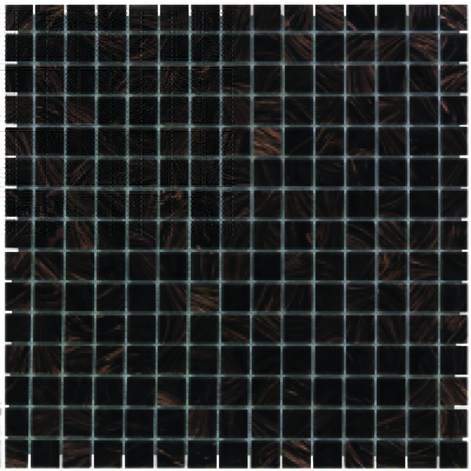 The Mosaic Factory Amsterdam Mozaiek Tegel Vierkant - Zwart Glas Goud Serie 322x322 mm