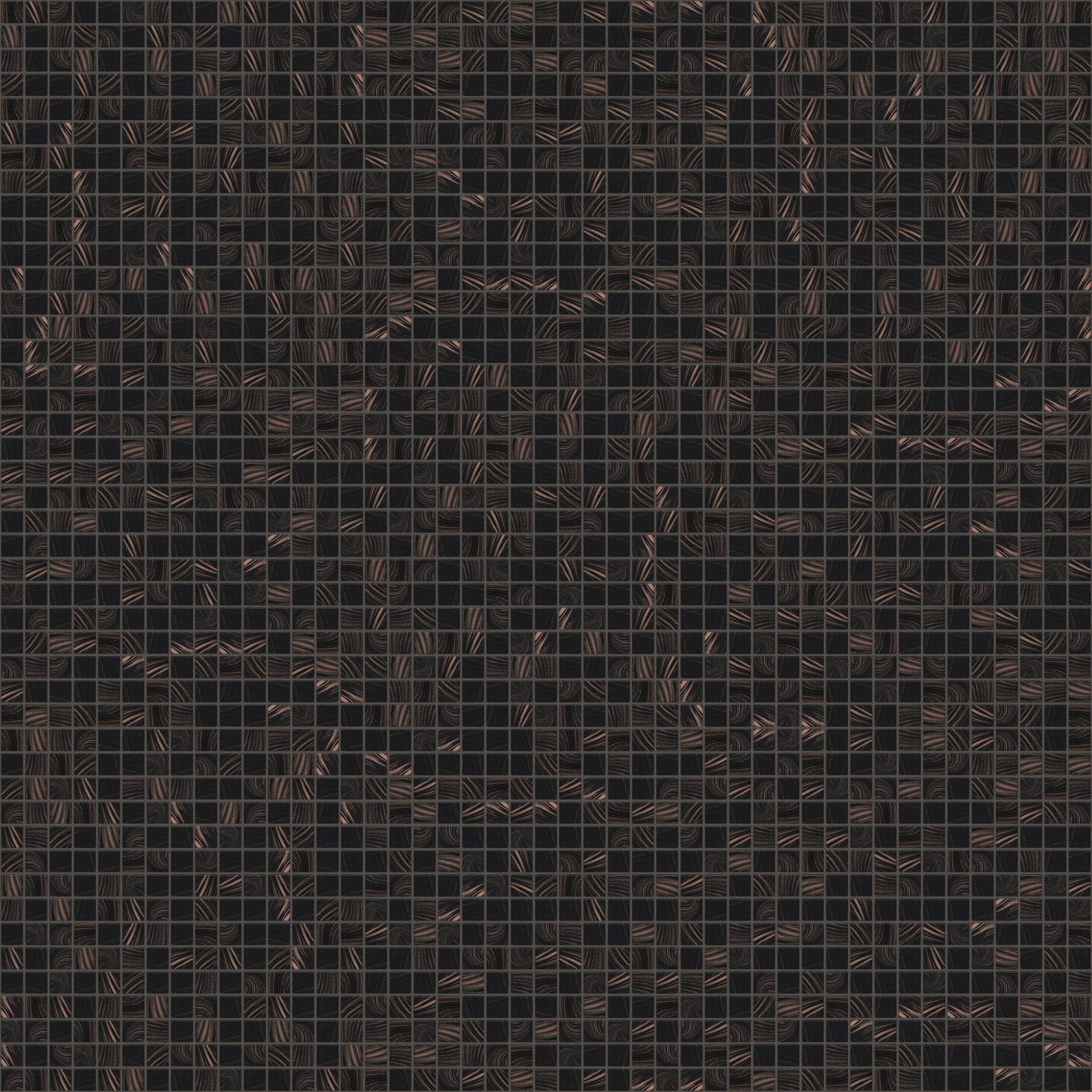 The Mosaic Factory Amsterdam Mozaiek Tegel Vierkant - Zwart Glas Goud Serie 322x322 mm