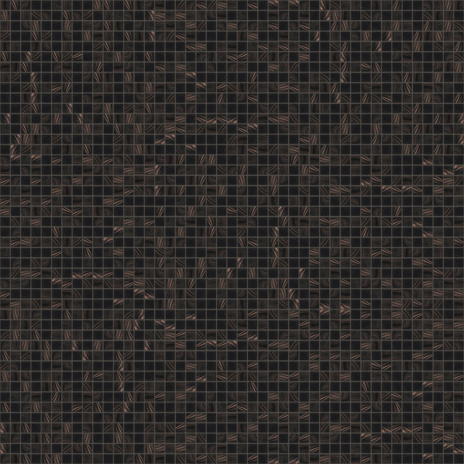 The Mosaic Factory Amsterdam Mozaiek Tegel Vierkant - Zwart Glas Goud Serie 322x322 mm