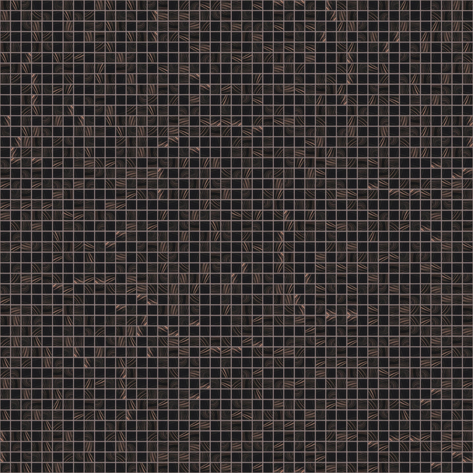 The Mosaic Factory Amsterdam Mozaiek Tegel Vierkant - Zwart Glas Goud Serie 322x322 mm