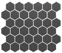 The Mosaic Factory Barcelona Mozaiek Tegel Hexagon - Donker Grijs Porselein Geglazuurd 281x325 mm