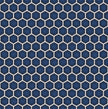 The Mosaic Factory Barcelona Mozaiek Tegel Hexagon - Kobalt blauw met rand Porselein Geglazuurd 260x300 mm