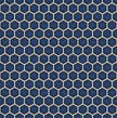 The Mosaic Factory Barcelona Mozaiek Tegel Hexagon - Kobalt blauw met rand Porselein Geglazuurd 260x300 mm