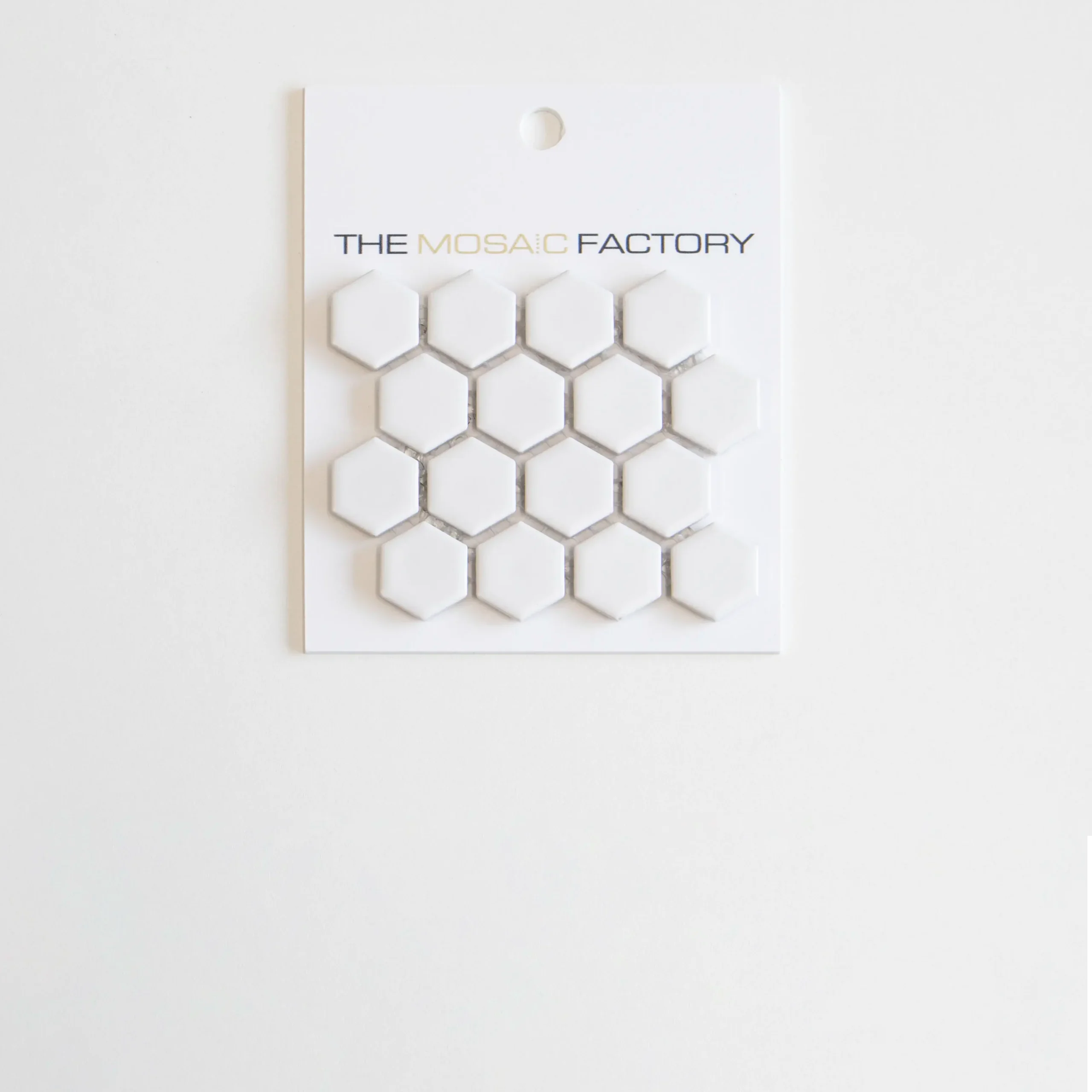 The Mosaic Factory Barcelona Mozaiek Tegel Hexagon - Wit Porselein Geglazuurd 260x300 mm